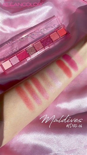 Wanderlust is a collection of six eye-catching eyeshadow palettes each featuring eight shades for a vibrant, unique makeup look💖 The matte, glitter, and metallic finishes harmonize to perfection to bring out the dazzle of your eyes✨ 🧳 With its compact format, you can take this palette anywhere! #KleanColor #wanderlust #eyeshadow #eyeshadowpalette #pinkeyeshadow #eyemakeup #cosmetics #beauty https://www.kleancolor.com/products/wanderlust-eyeshadow-palette | KleanColor