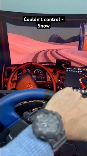 Truck Out of Control in Snow ❄️ | ETS2 Realistic Driving | Thrustmaster T150 Pro #shorts #ets2