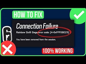 Rainbow Six Siege Error Code 4-0XFFF0BE25 [FIXED]