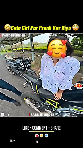 Bike Rider Prank On Cute Girl 😳💔 | Girl Started Crying 😢 | Emotional Reaction #prankvideo #shorts