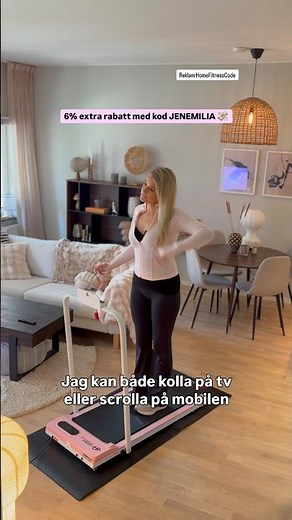 Gåband hemma | 10 000 steg varje dag med walking pad (rosa gåband)
