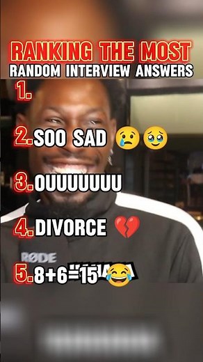 Ranking The Most Random Interview Answers