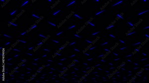 Abstract animated background with moving blue lines forming an cross or star shape, concepts, ideas, 4k, seamless loopable element, transparent background with alpha channel