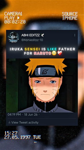 IRUKA SENSEI IS LIKE FATHER FOR NARUTO 🥹❤️‍🩹