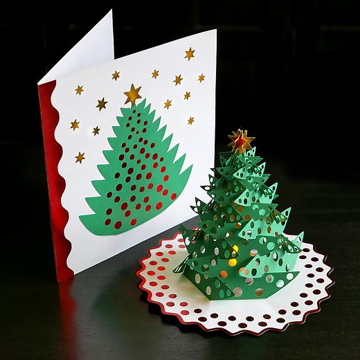 DIY Pop-up Christmas Tree Card Template SVG and PDF Files for Instant Download - Etsy UK