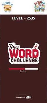 LEVEL - 2535, Tims Word 2535, Tims Word Challenge Level 2535, Tims Word Level 2535, #NewVideo