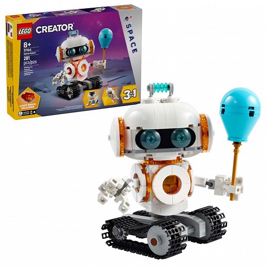 LEGO Creator 3in1 Space Robot Toys - Building Toys W/ 3 Options, Robot, Spaceship, or Robot Dog - Building Kit for Kids, Boys & Girls, Ages 8+ - Gift Ideas for Birthdays - 31164 - Walmart.com