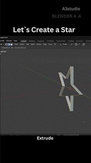 Create a 3D Star in Blender ⭐Easy Star Modeling Tutorial