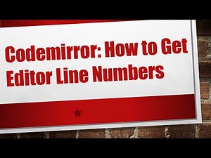 Codemirror: How to Get Editor Line Numbers