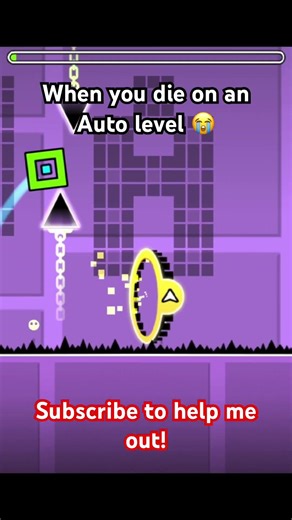 When you die on an Auto level in Geometry Dash 😭 #shorts