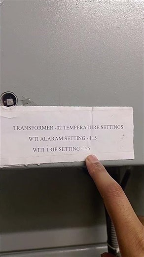 Transformer temp setting alarm and Trip