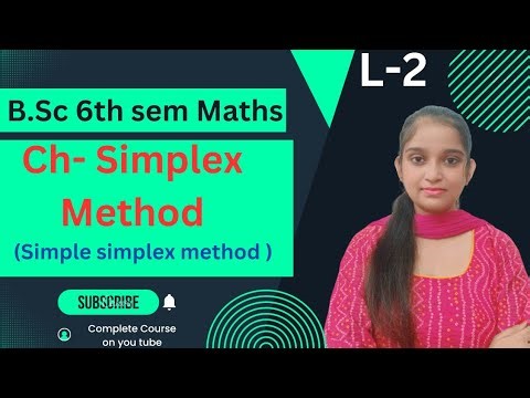 B.Sc 6th sem Maths || Simplex Method || By Jyoti Chaudhary ✍️✍️