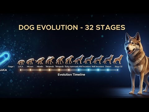 "Dog Evolution Timeline — From Ancient Wolves to Modern Breeds | 40,000 Years of Transformation"