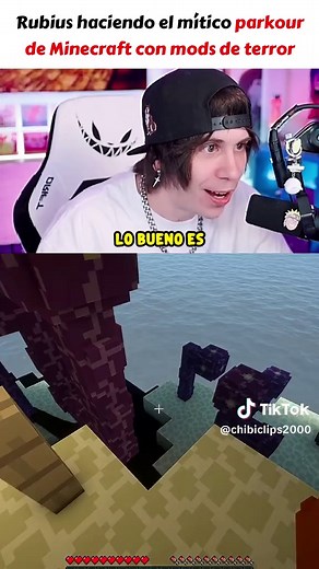 Rubius hace el parkour mítico de Minecraft con mods de terror #rubius #reaccion #minecraft #minecraftmods #humor