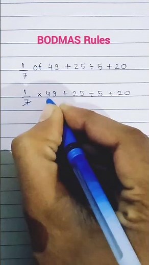 BODMAS Example #bodmas #maths #simplification #mathsshorts #shorts