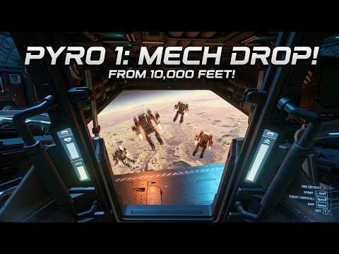 Dropping Mechs onto Pyro 1 in Star Citizen