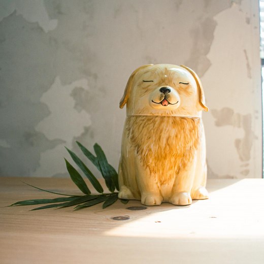 Custom Golden Retriever Ceramic Jar – Personalized Dog Treat or Keepsake Box – Handcrafted Pet Storage Container - Etsy