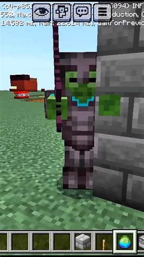 zombie in full netherite armor 😯#viral #trending #minecraft #youtubeshorts