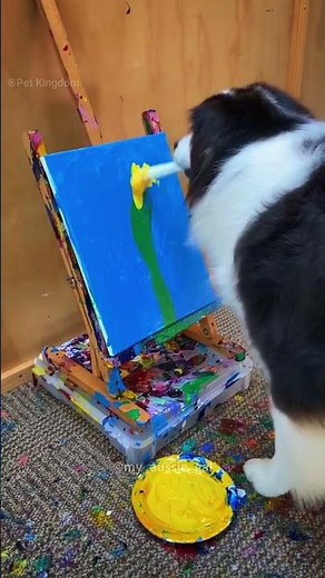 This Dog Painted A Flower😍
