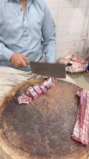 Mutton Lamb Back chops amazing cutting 🥩🐐#noorani #food #mutton #viral #shorts