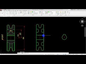 V벨트풀리그리기 autocad