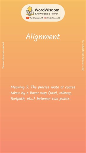 What does "Alignment" mean? | English vocabulary shorts | #alignment #wordwisdom