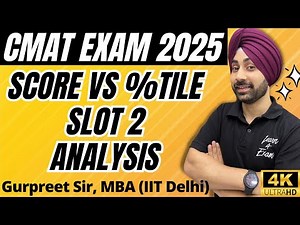 CMAT 2025 Slot 2 Analysis | Score vs Percentile | Difficulty Level & Expected Cut-Offs