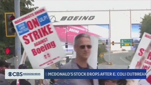 2.4K views · 29 reactions | It has been a turbulent week on Wall Street — McDonald’s stock dropped dramatically due to a deadly E. Coli outbreak and Boeing reporting a $6 billion loss in its third quarter, while Tesla reported better-than-expected earnings. | CBS Evening News | Facebook