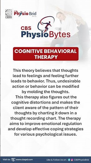 Cognitive Behavioral Therapy (CBT) Explained Simply | CBS PhysioBytes