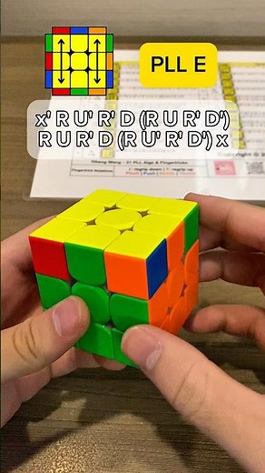 PLL E perm tutorial #rubikscube #rubikscube #rubik #rubik3x3 #cubing #rubiks #speedcubing #cfop