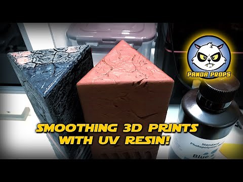 Smoothing FDM 3D prints with UV resin coating