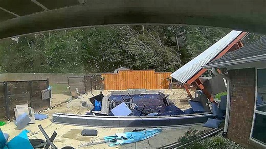 Tornado tears through backyard in Texas