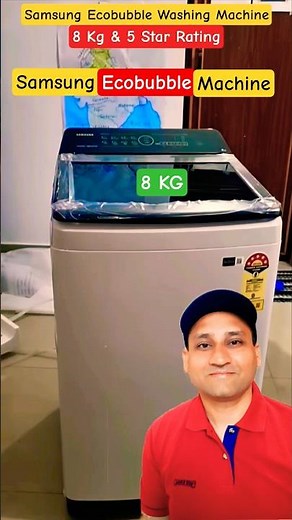 Samsung Ecobubble 8 Kg Fully Automatic Top Load Washing Machine Unboxing And Review