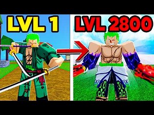 LEVEL 1 TO 2800 BECOMING ZORO IN BLOX FRUITS