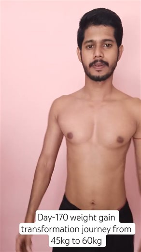 Day-170 weight gain transformation journey from 45kg to 60kg ||Fit TDN||
