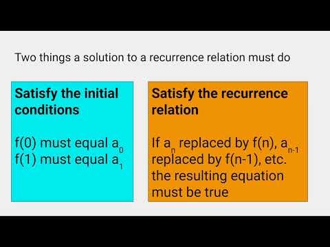 Screencast 5.4: Solutions to recurrence relations