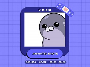 Seal Lurk Emote, Chibi Peek Emoji L Funny Shy Seal Meme Twitch Kick Discord Youtube - Etsy UK