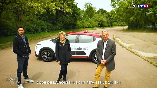 🚗 100 ans du code de la route : Evelyne Dhéliat, François Lenglet et Frédéric Lerner... repassent le permis ! Regardez 👇. | TF1 INFO