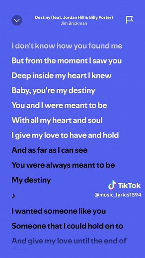 Destiny Lyrics by Jim Brickman ft. Jordan Hill