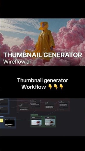 YouTube thumbnail generator AI workflow made in wireflow ai