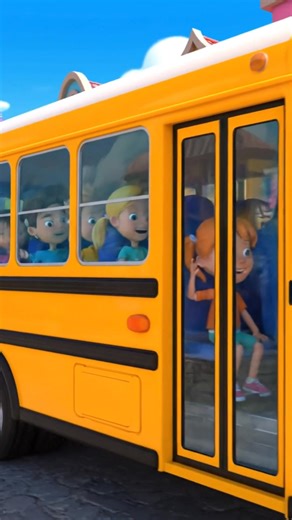 The Wheels on the Bus | Fun Learning Cartoon for Kids #wheelsonthebus #buscartoon #kidsrhymes #babysongs #singalong | Bus Cartoon