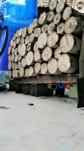 Toy Truck Adventure with Colorful Logs