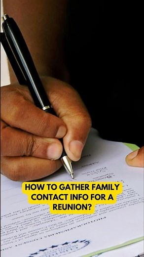 How to Gather Family Contact Info for a Reunion? #short #shorts