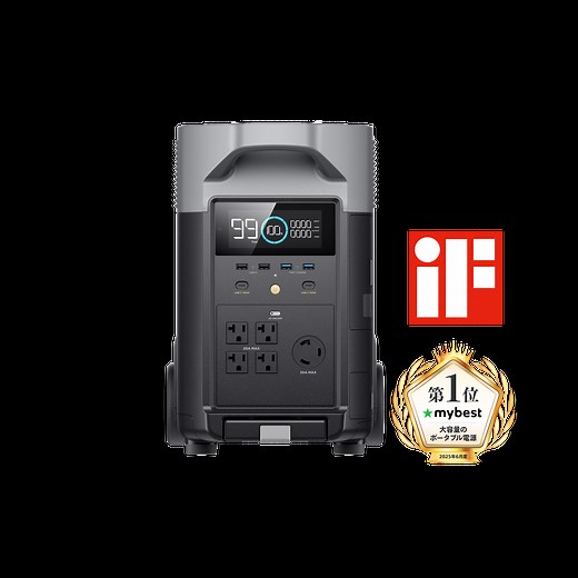 【公式サイト】EcoFlow DELTA Pro｜3600Wh容量・3000W定格出力