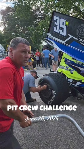 Check out the inaugural Pit Crew Challenge at the Gibsonburg Sprint Car Parade and Show. #sprintcar #racing #pitcrew | Fremont Speedway