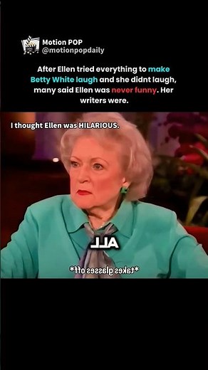 ellen tried making betty white laugh but betty’s deadpan made it even funnier #bettywhite