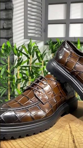 Classic Brown Leather Casual Shoes – 100% Genuine Leather, Timeless Elegance.