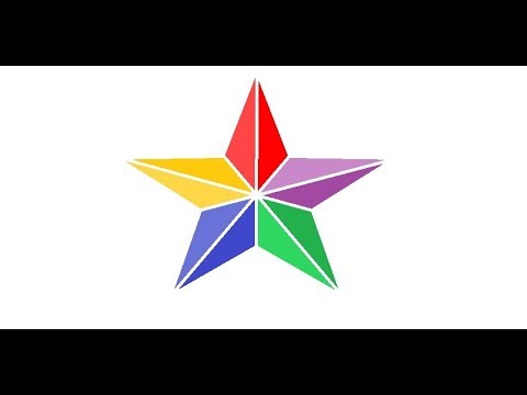 HOW TO MAKE A 3D COLOURFUL STAR IN MS PAINT