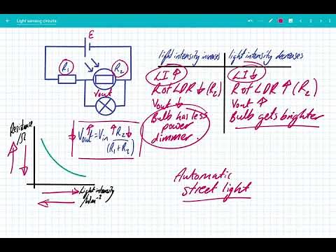 Light Sensing Circuits (Potential Dividers)