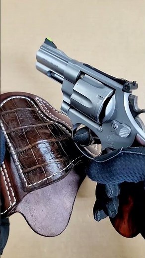 Azula Gun Holsters Leather 2 Slot Exotic Pancake Holster For Smith & Wesson 625 .45 ACP Revolver